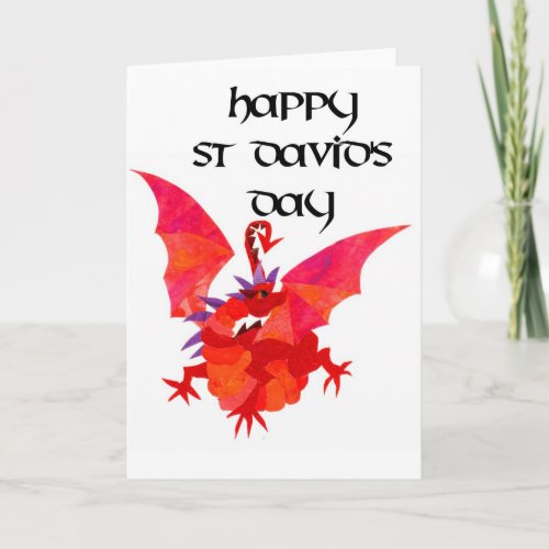 St Davids Day Greeting Card _ English