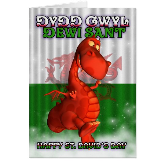 St. David's Day, Welsh Card, Dydd Gwyl Dewi Sant Card