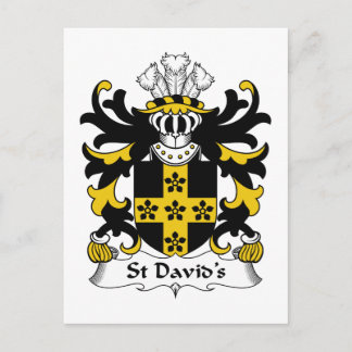 St David's Family Crest Postcard