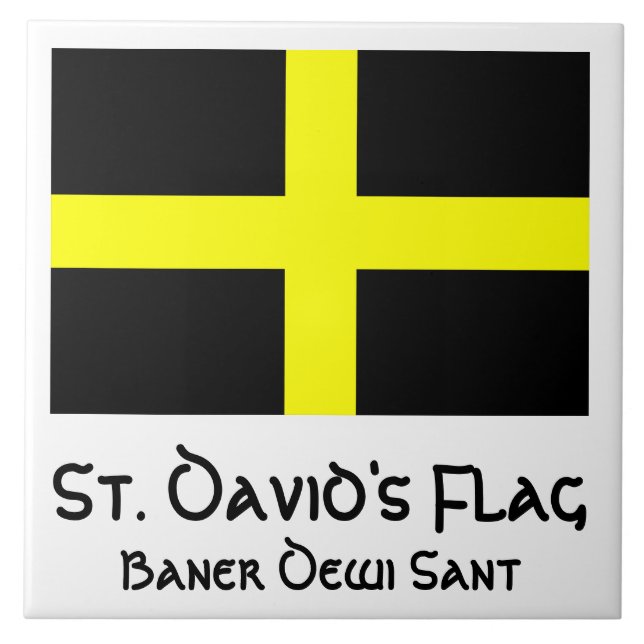 St. David's Flag Ceramic Tile (Front)