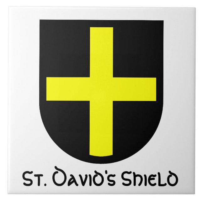 St. David's Shield Ceramic Tile (Front)