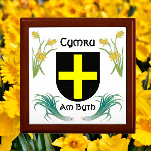 St. David's Shield with Daffodils & Leeks Gift Box