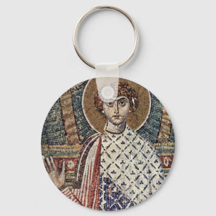 St. Demetrius By Meister Der Demetrius-Kirche In S Keychain