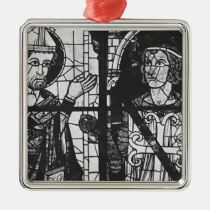 St. Denis giving the oriflamme to knight Clement Metal Ornament