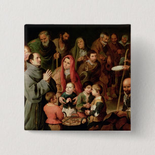 St. Diego of Alcala Giving Food to the Poor Pinback Button