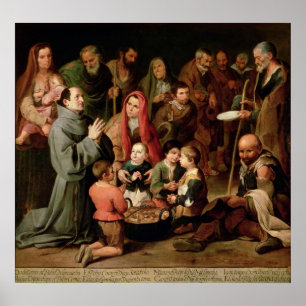 St. Diego of Alcala Giving Food to the Poor Poster