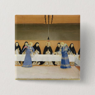 St. Dominic and his Companions Fed by Angels Pinback Button