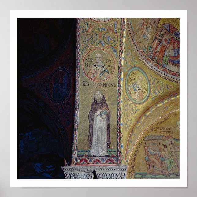 St. Dominic and St. Nicholas, mosaic in the atrium Poster (Front)