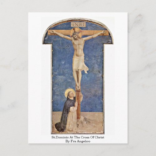 StDominic At The Cross Of Christ By Fra Angelico Postcard