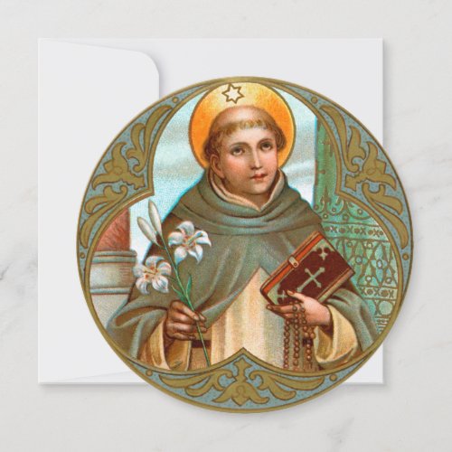 St Dominic BK 07 Round Flat Greeting Card