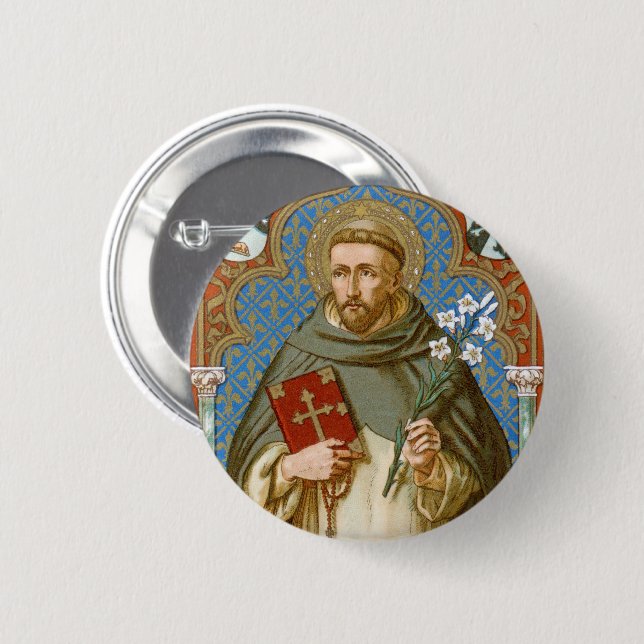 St. Dominic de Guzman (BK 011) Button (Front & Back)