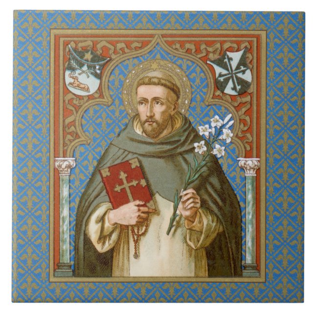 St. Dominic de Guzman (BK 011) Ceramic Tile (Front)