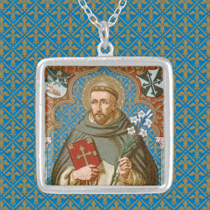 St. Dominic de Guzman (BK 011) Silver Plated Necklace