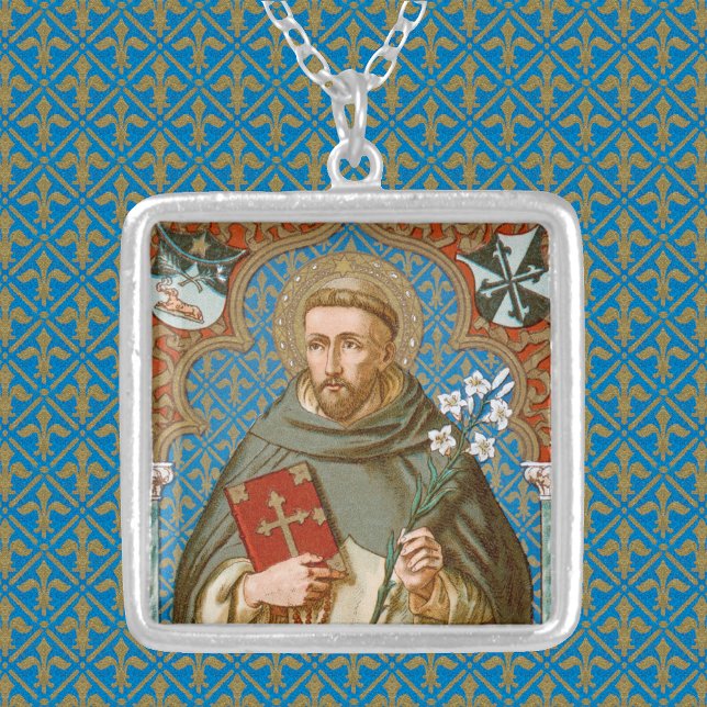 St. Dominic de Guzman (BK 011) Silver Plated Necklace (Creator Uploaded)