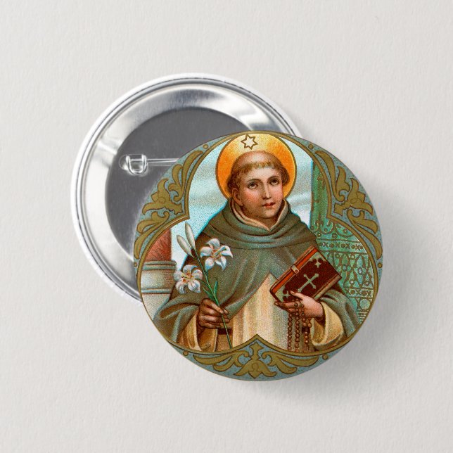 St. Dominic de Guzman (BK 07) Button (Front & Back)