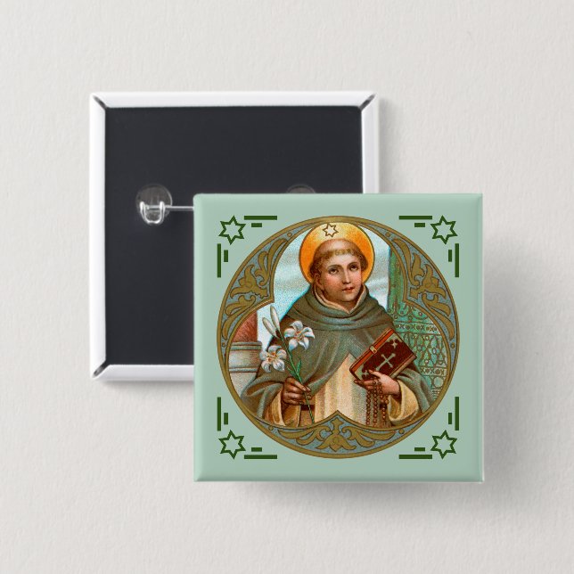 St. Dominic de Guzman (BK 07) Button (Front & Back)