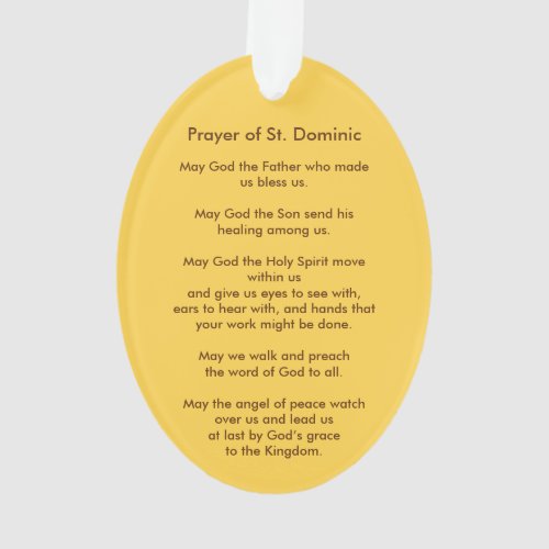 St Dominic de Guzman PM 02 Acrylic Ornament