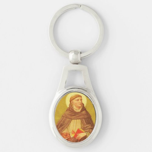 St Dominic de Guzman PM 02 Oval Metal Keychain