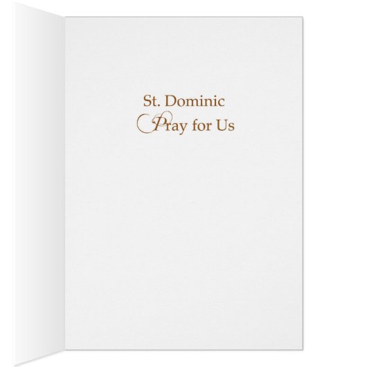 St. Dominic de Guzman Pray For Us (Inside (Right))