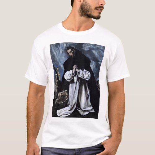 St Dominic in Prayer T_Shirt