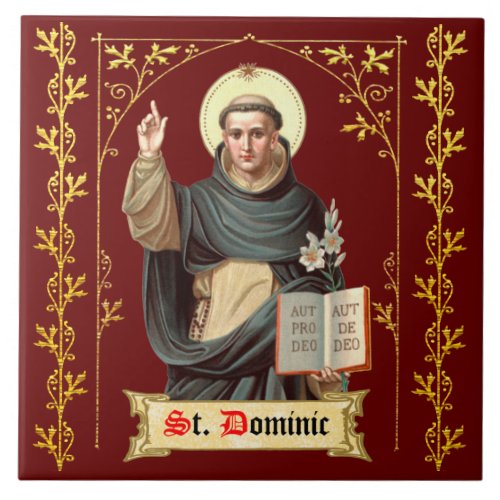 St Dominic Preaching BEN 002 Ceramic Tile