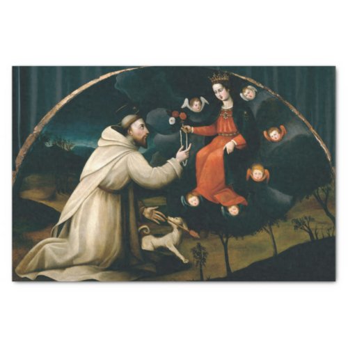 St Dominic Receives the Rosary by Plautilla Nelli Tissue Paper