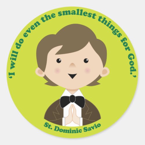 St Dominic Savio Classic Round Sticker