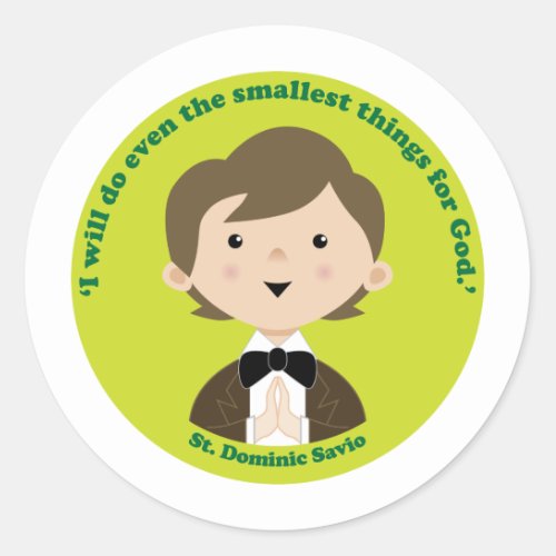 St Dominic Savio Classic Round Sticker