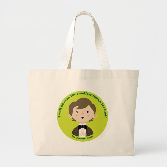 St. Dominic Savio Large Tote Bag (Front)