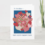 St Dwynwen's Day Hearts Card, Welsh Greeting Card