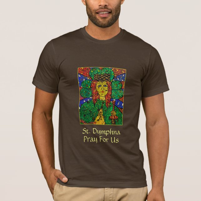 St. Dymphna Patron of Anxiety Men's T-Shirt (Front)