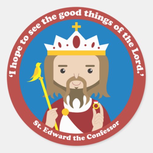 St Edward the Confessor Classic Round Sticker
