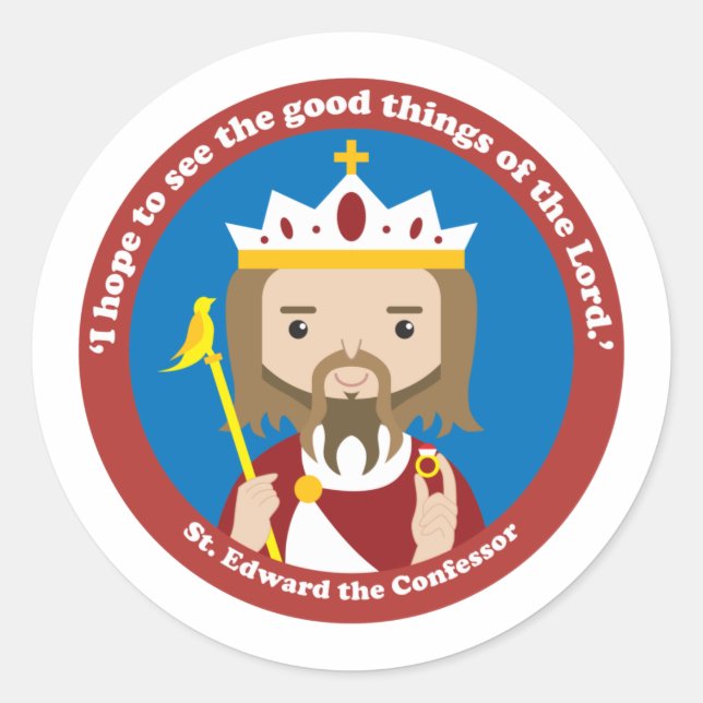 St. Edward the Confessor Classic Round Sticker (Front)