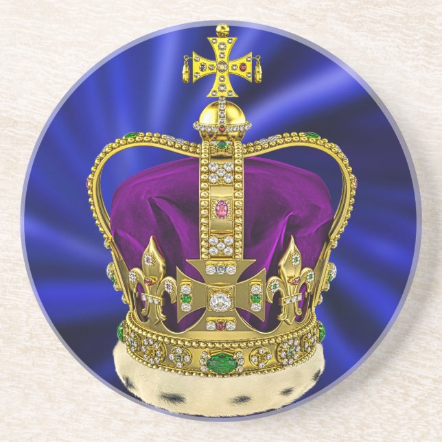 St Edwards Crown with Fur Coaster (Front)