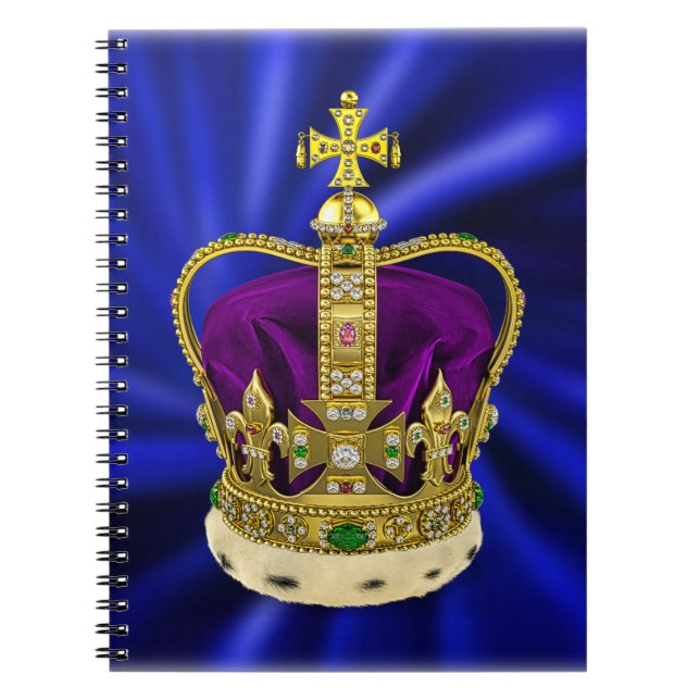 St Edwards Crown with Fur Notebook (Front)