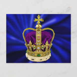 St Edwards Crown with Fur Postcard
