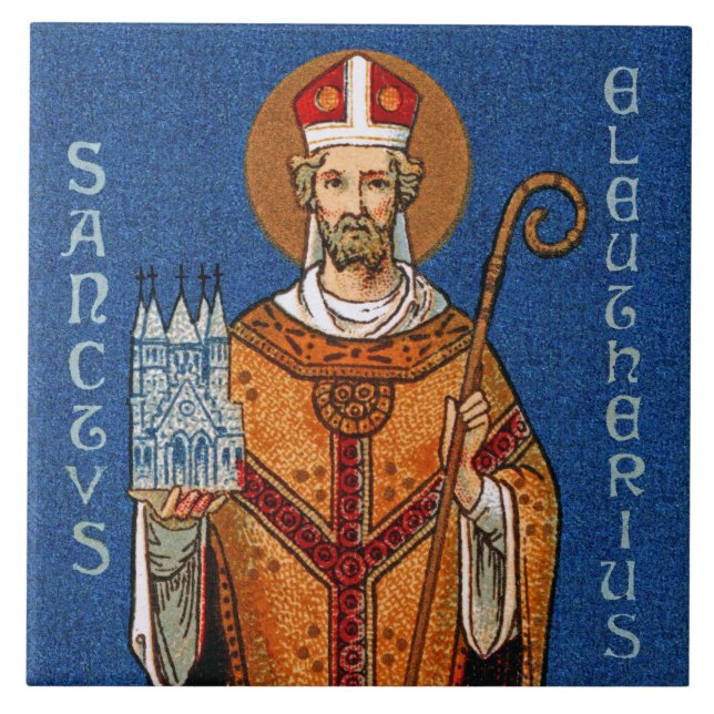 St. Eleutherius of Tournai (Detail; DG 01) Ceramic Tile (Front)