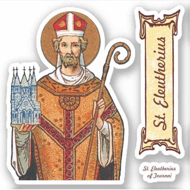 St. Eleutherius of Tournai (Detail; DG 01) Sticker (Front)
