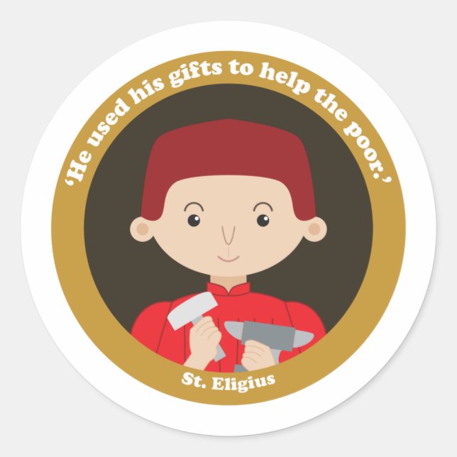 St. Eligius Classic Round Sticker (Front)