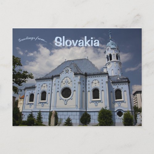 St Elisabeth Blue Church Bratislava Slovakia Postcard