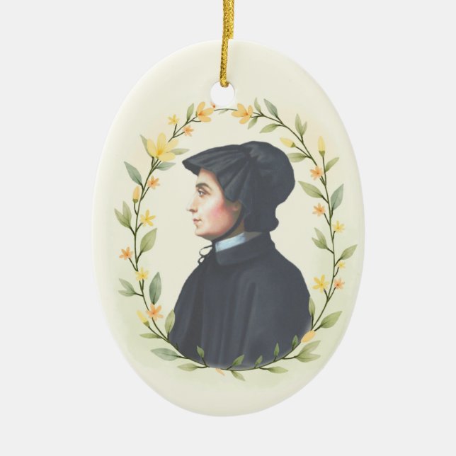 St Elizabeth Ann Seton God's Peace and Blessings Ceramic Ornament (Front)