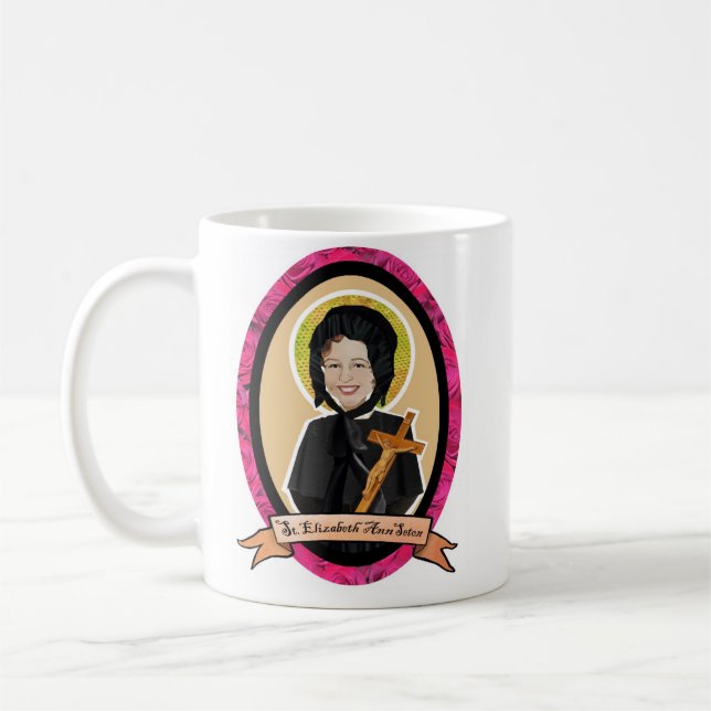 St. Elizabeth Ann Seton icon and quote mug (Left)