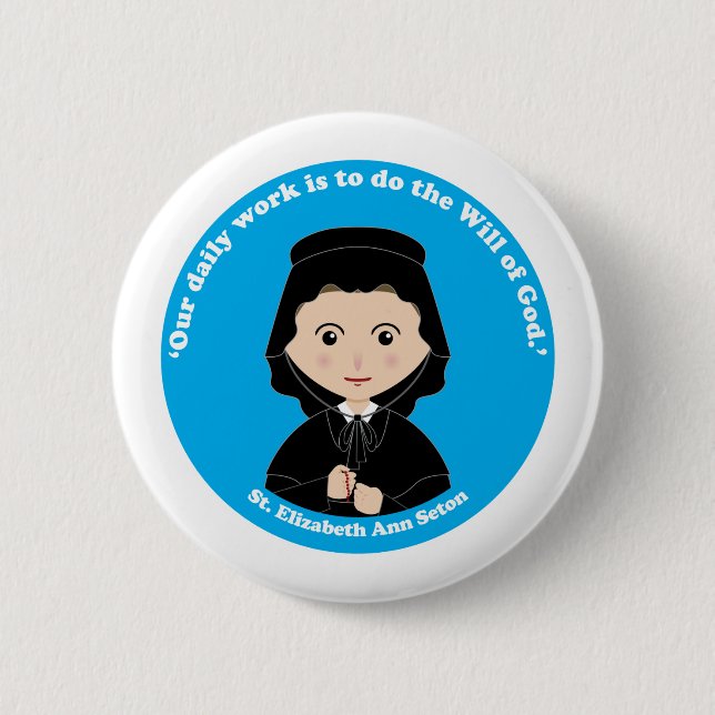 St. Elizabeth Ann Seton Pinback Button (Front)