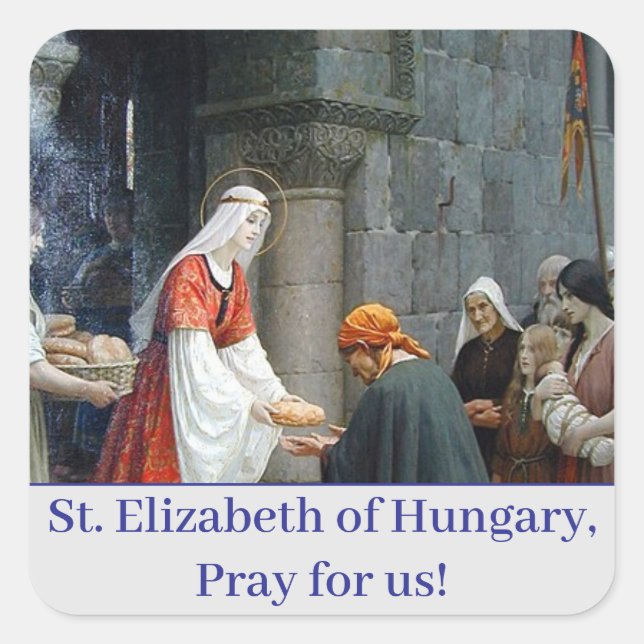 St. Elizabeth of Hungary Classic Round Sticker (Front)