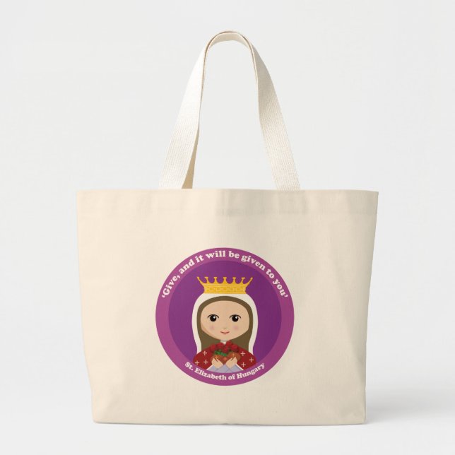 St. Elizabeth of Hungary Large Tote Bag (Front)