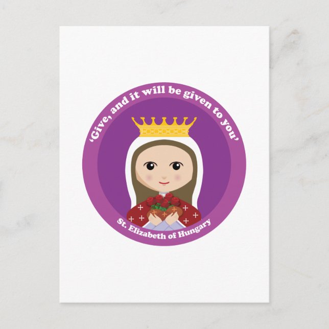 St. Elizabeth of Hungary Postcard (Front)