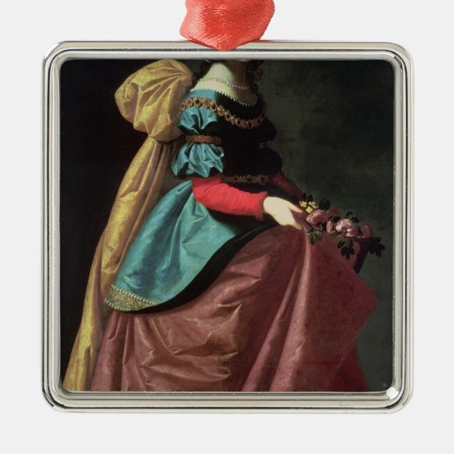 St. Elizabeth of Portugal  1640 Metal Ornament (Front)