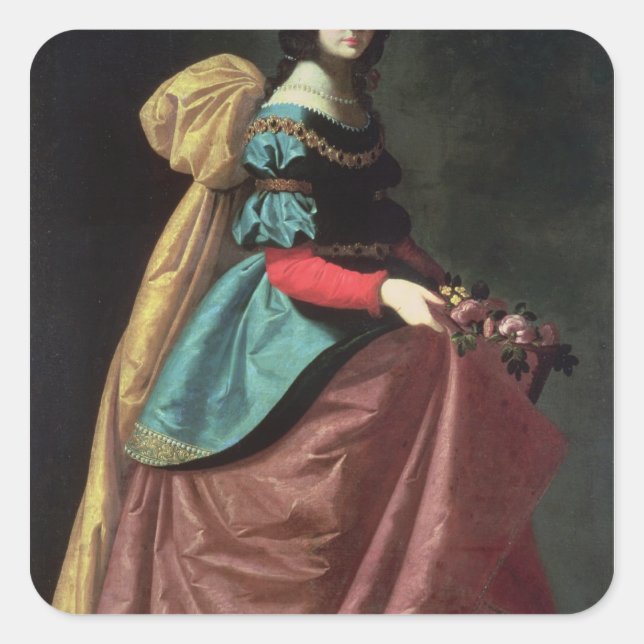 St. Elizabeth of Portugal  1640 Square Sticker (Front)