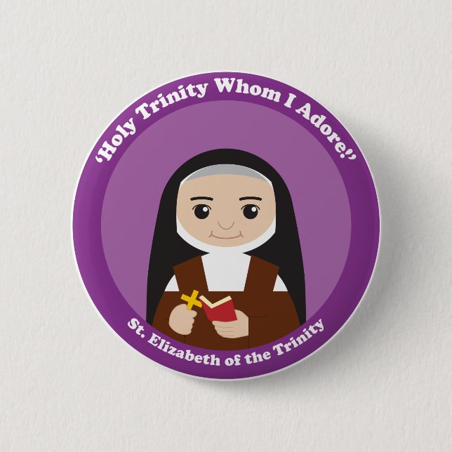 St. Elizabeth of the Trinity Button (Front)