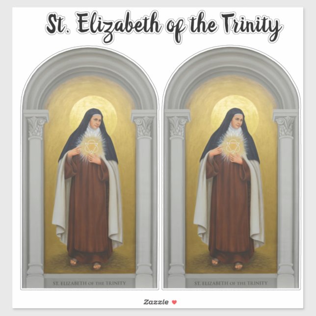 St. Elizabeth of the Trinity, Carmelite Saint Sticker (Sheet)